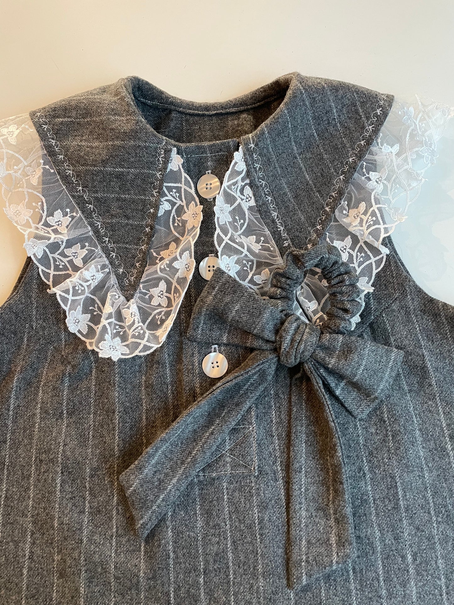 Nicole dress with bow scrunchie
