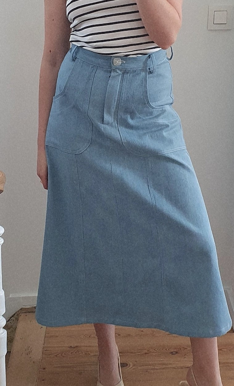 Jupe Otis light denim LAST ONE