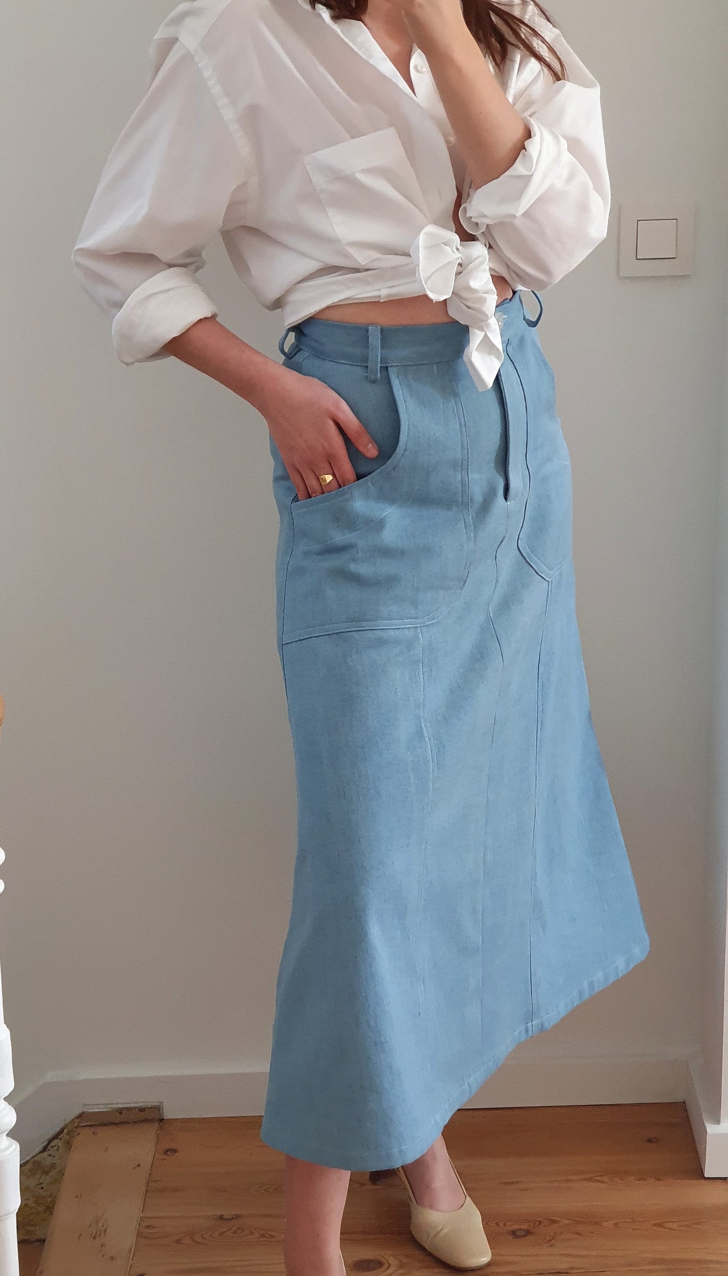 Jupe Otis light denim LAST ONE