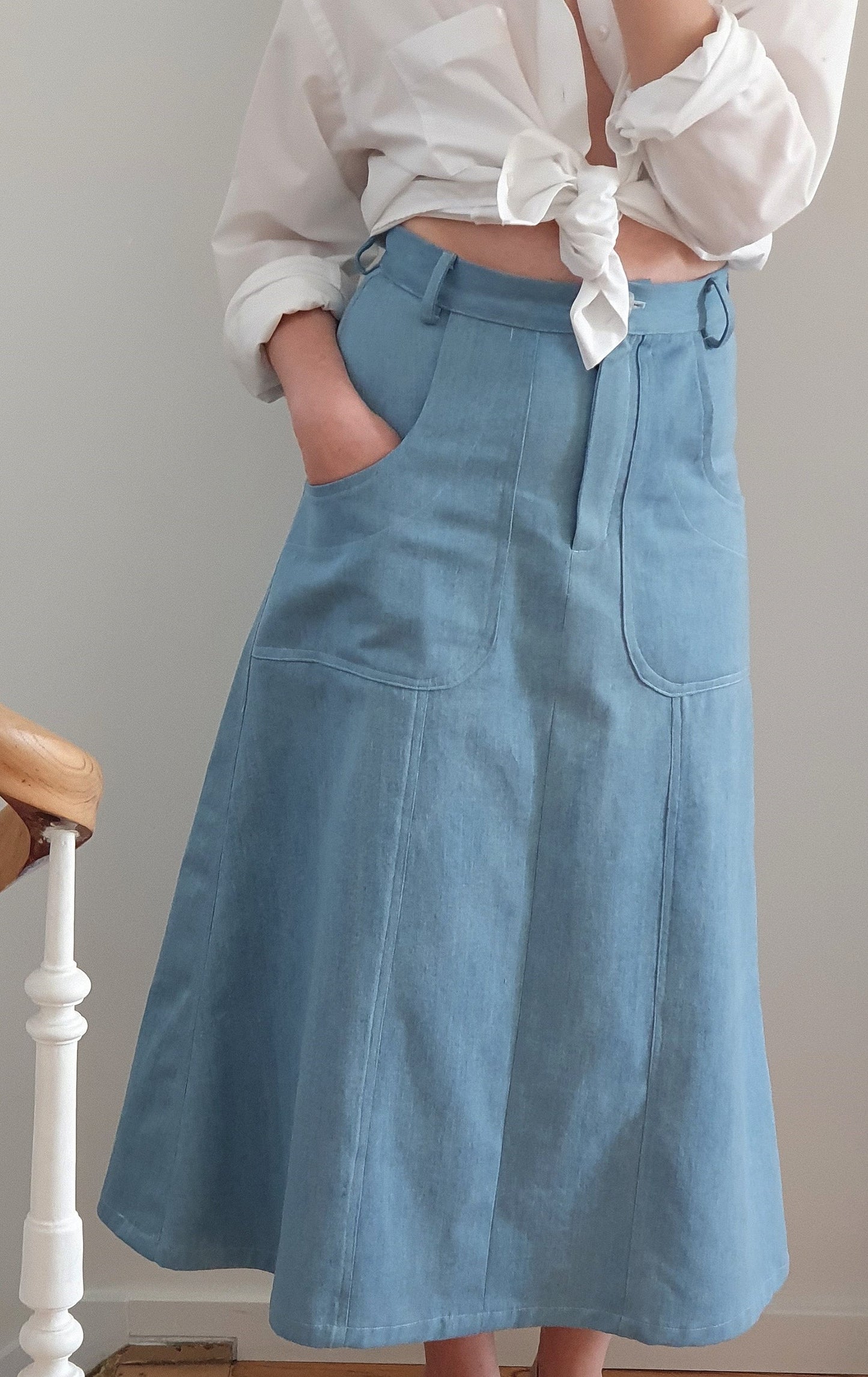 Jupe Otis light denim LAST ONE