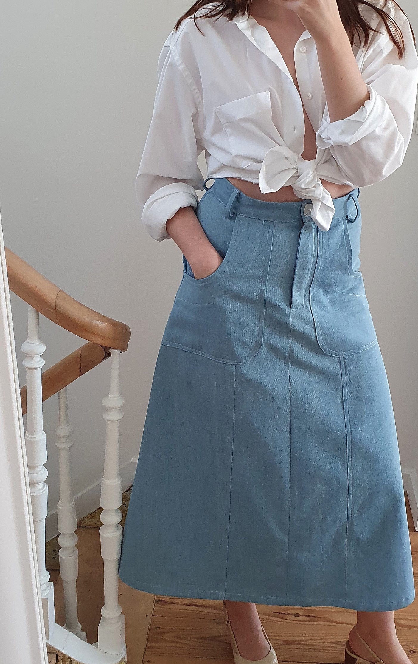 Jupe Otis light denim LAST ONE